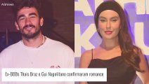 Casal, sim! Gui Napolitano troca beijos com Thais Braz e confirma romance com ex-BBB