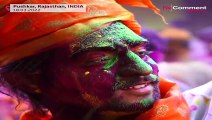 Revellers in India and Nepal celebrate colourful Holi