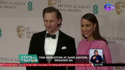 Tom Hiddleston at Zawe Ashton, engaged na | SONA