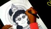 How to Draw Krishna Drawing Easy | Lord Krishna Mandala Art | Madhubani Art & Mandala Art Mixture
