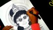 How to Draw Krishna Drawing Easy | Lord Krishna Mandala Art | Madhubani Art & Mandala Art Mixture