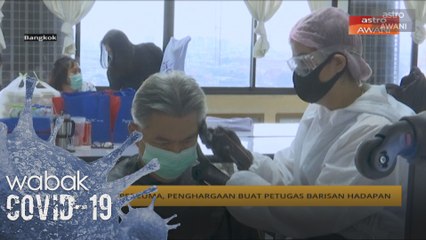 Guting rambut percuma, penghargaan buat petugas barisan hadapan