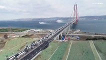 شاهد: افتتاح أطول جسر في العالم على مضيق الدردنيل في تركيا