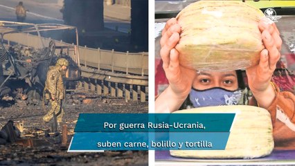 A la par de la guerra entre Rusia-Ucrania hay aumentos de precios en carne, bolillo y tortilla