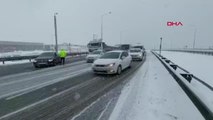 BOLU DAĞI'NDA TEM OTOYOLU ULAŞIMA KAPANDI