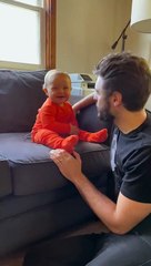 Baby Mimics His Dad