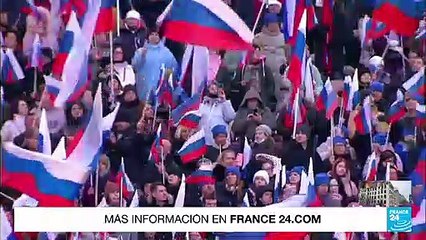 Putin afirma ante una multitud que Rusia prevalecerá en Ucrania