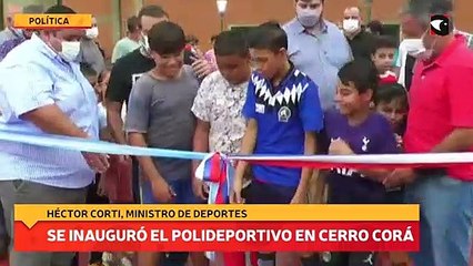 Se inauguró el polideportivo en Cerro Corá CORTI