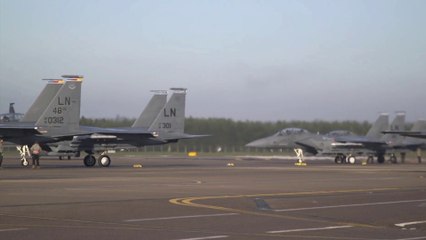 B-Roll Flight Operations F-15E Strike Eagle