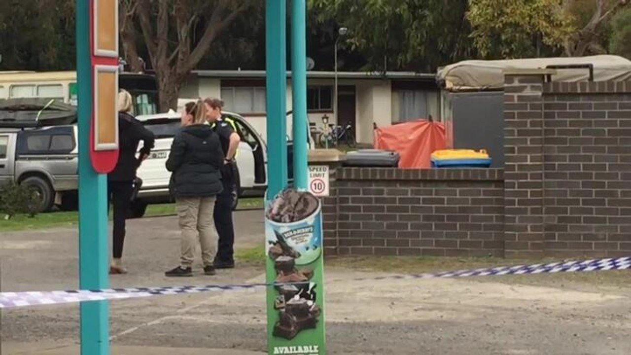 Warrnambool Standard- Catalina Caravan Park police scene