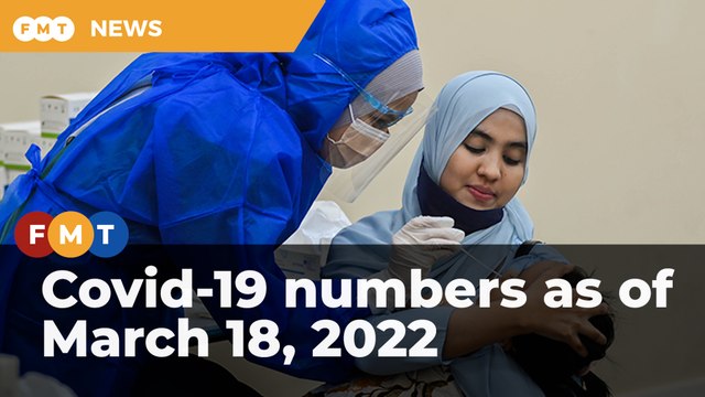 Covid-19 numbers as of March 18, 2022