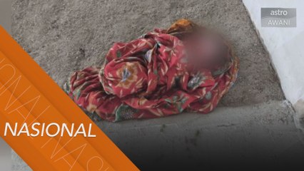 Bayi perempuan ditinggalkan di hadapan rumah kosong