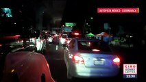 En pleno puente vacacional, pobladores bloquean autopista México-Cuernavaca