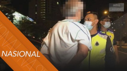 Warga emas mabuk rempuh sekatan jalan raya