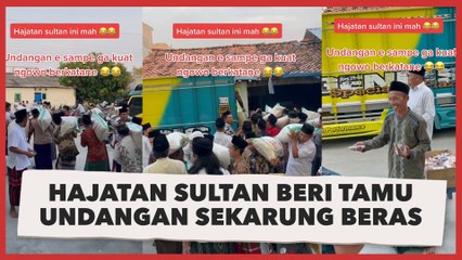 Viral Hajatan Sultan Beri Tamu Undangan Sekarung Beras, Warganet: Gak Kaleng-kaleng Sultannya!