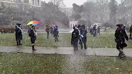 Boğaziçili akademisyenleri kar fırtınası bile durduramadı