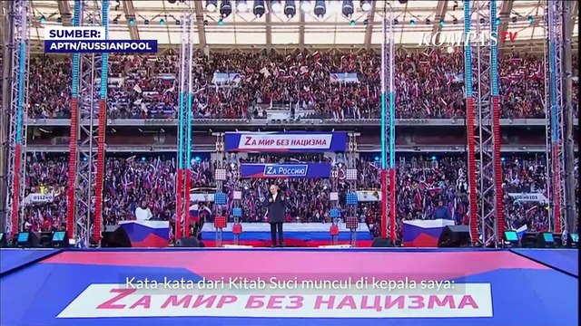 Di Depan Ribuan Warganya, Putin Puji Operasi Militer Tentara Rusia di Ukraina