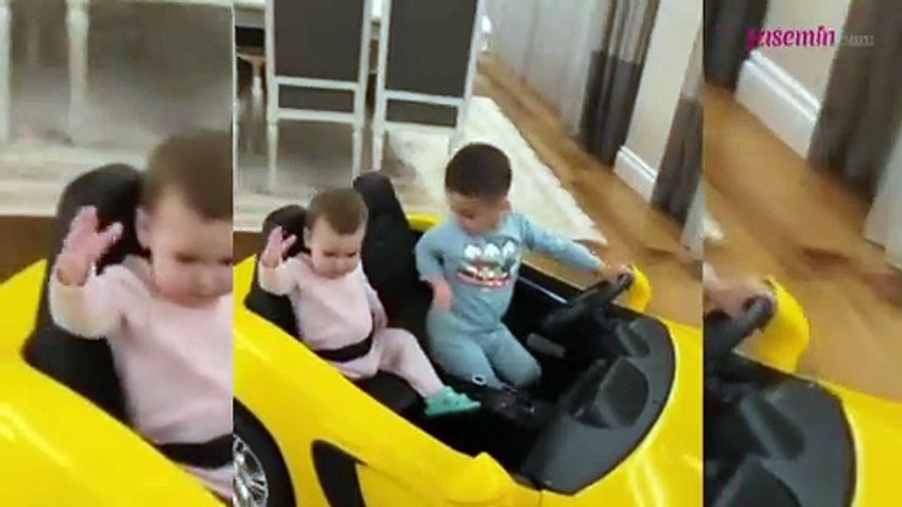 Buse Varol çocukları Burak ve Eliz'in eğlenceli anları paylaştı