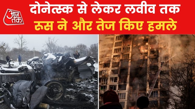 Russian bombing from the eastern front to western of Ukraine