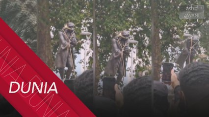 Patung arca peniaga hamba di Bristol ditumbangkan