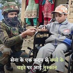 Indian Army brings Smile To Disabled Child In Kishtwar, Supplies Wheel Chair To Him