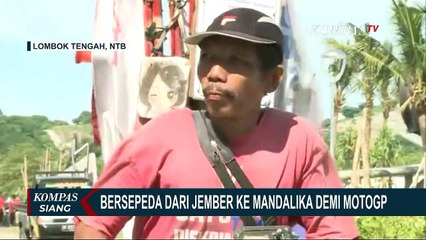 Pria 52 Tahun Ini Kayuh Sepeda Selama 7 Hari dari Jember ke Mandalika, Demi Tonton MotoGP!