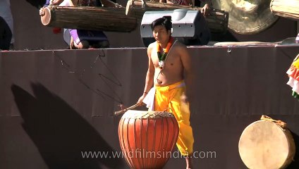 North-East Indian Drum ensemble at Hornbill Festival 2012, Nagaland