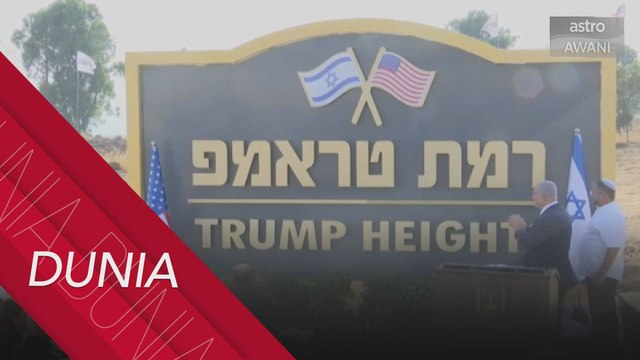 Pembangunan di Bukit Golan iktiraf sumbangan Trump