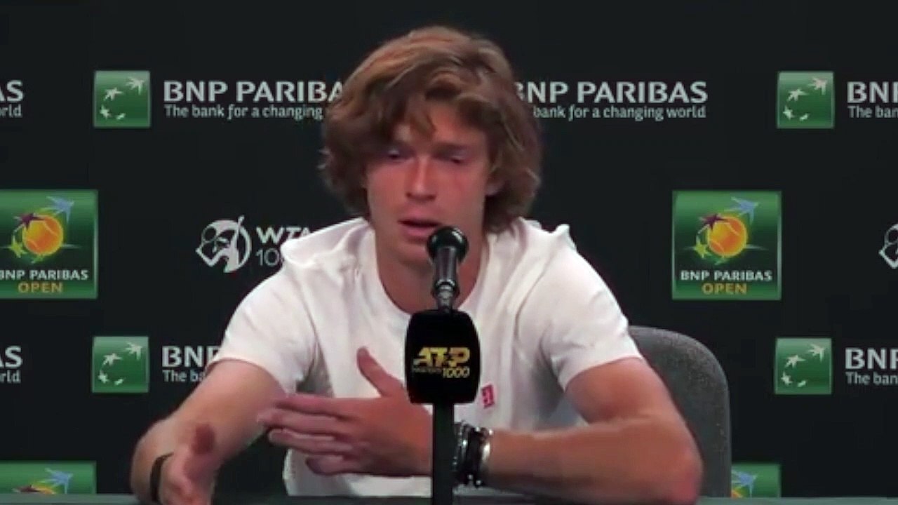 ATP - Indian Wells 2022 - Andrey Rublev : "I think tennis should be outside of politics. Not just tennis, but sport in general"