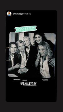 Laeticia Hallyday entourée de toutes ses amies.