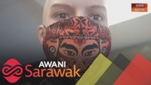 Corak etnik Sarawak pada pelitup muka