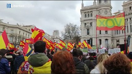 Miles de personas salen a la calle en Madrid convocadas por Vox en protesta por la inflación y la subida de la luz