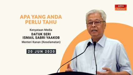 5 perkara penting sidang media harian PKPP - 20 Jun 2020