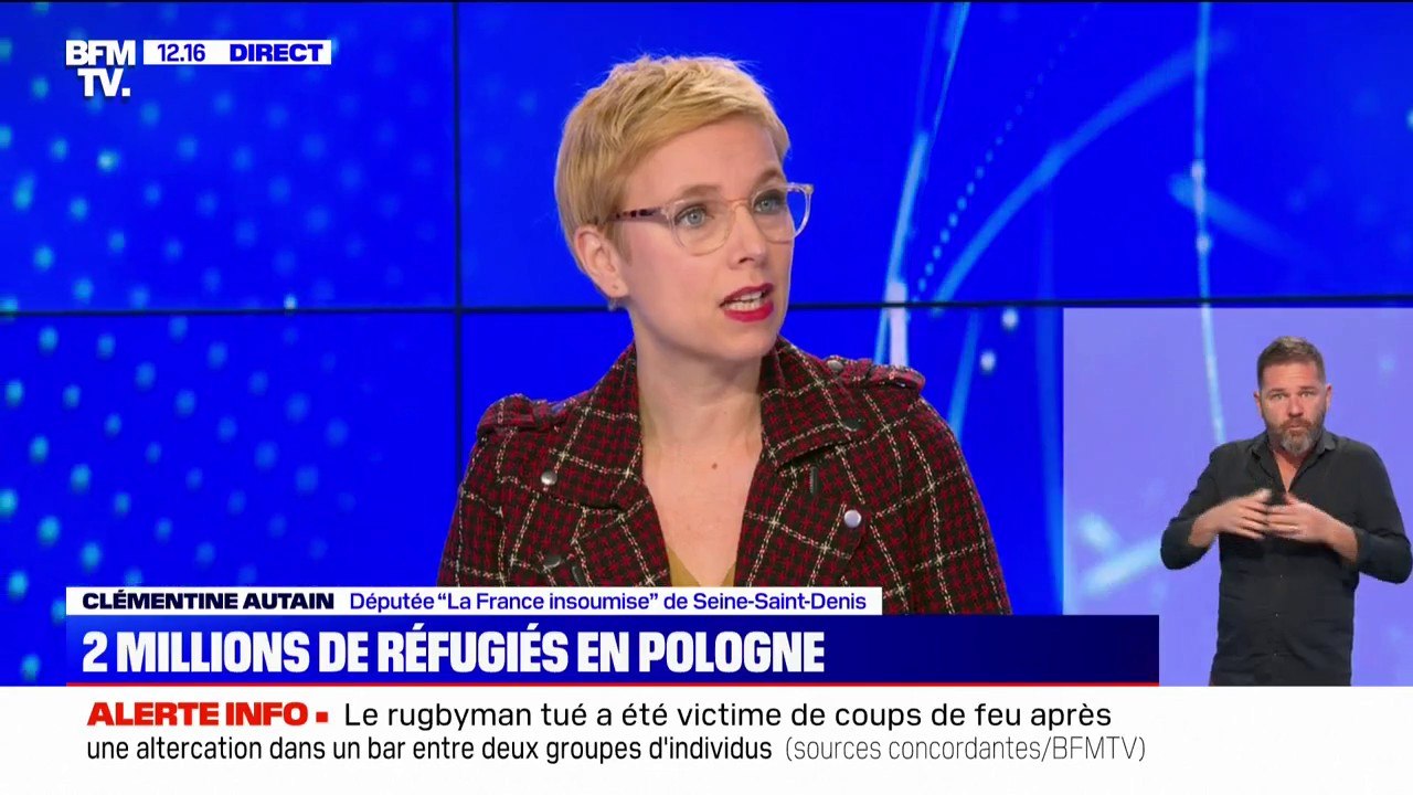 Clémentine Autain souhaite que la France accueille des réfugiés ukrainiens: "On en est capables de cet élan de solidarité"