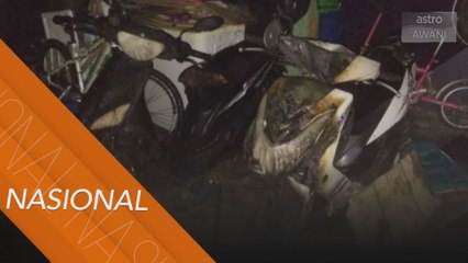 Dua lelaki melecur di tangan selepas motosikal dinaiki terbakar