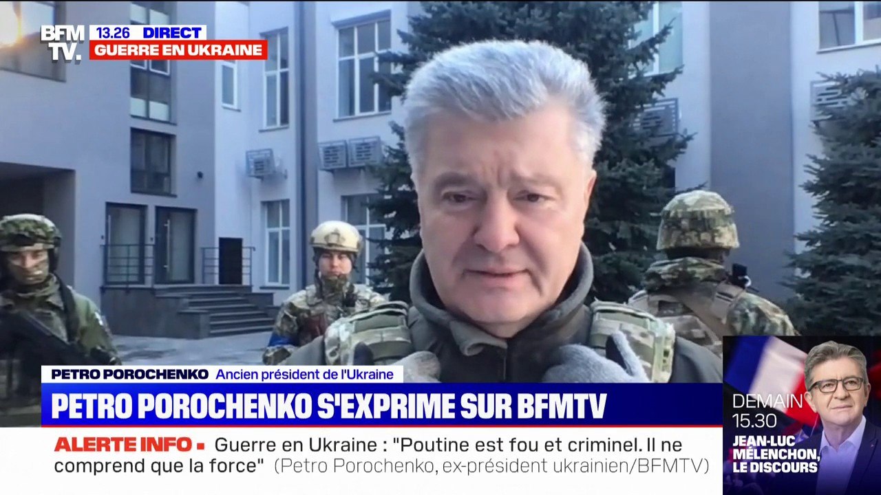 "N'ayez pas peur de Poutine !": le message de l'ancien président ukrainien, Petro Porochenko