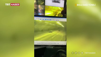 Bolu Dağı Tüneli'ndeki zincirleme kaza kamerada