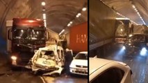 Bolu Dağı Tüneli’nde zincirleme kaza: İstanbul istikameti kapandı