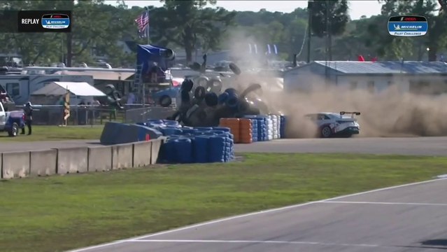 Michelin Pilot Challenge 2022 Sebring Race Massive Crash Marcelli Filipi