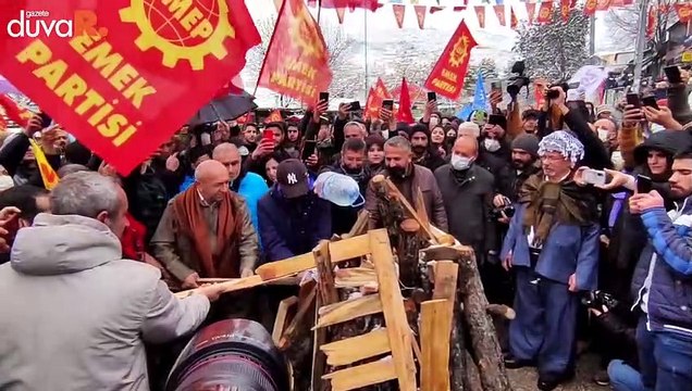 Dersim’de yoğun kar yağışına rağmen Newroz coşkusu