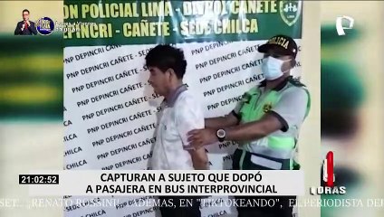 Capturan a sujeto que dopó a joven pasajera de bus interprovincial