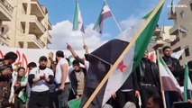 Siria, manifestazioni a Idlib 11 anni dopo l'inizio della guerra