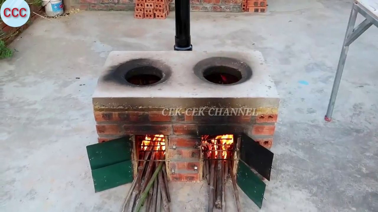 Tungku kayu bakar sendiri || how to make firewood stove
