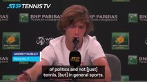 Sport and politics are separate things - Rublev