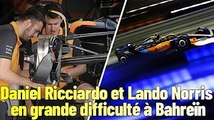 Les pilotes McLaren, Daniel Ricciardo et Lando Norris en grande difficulté à Bahreïn
