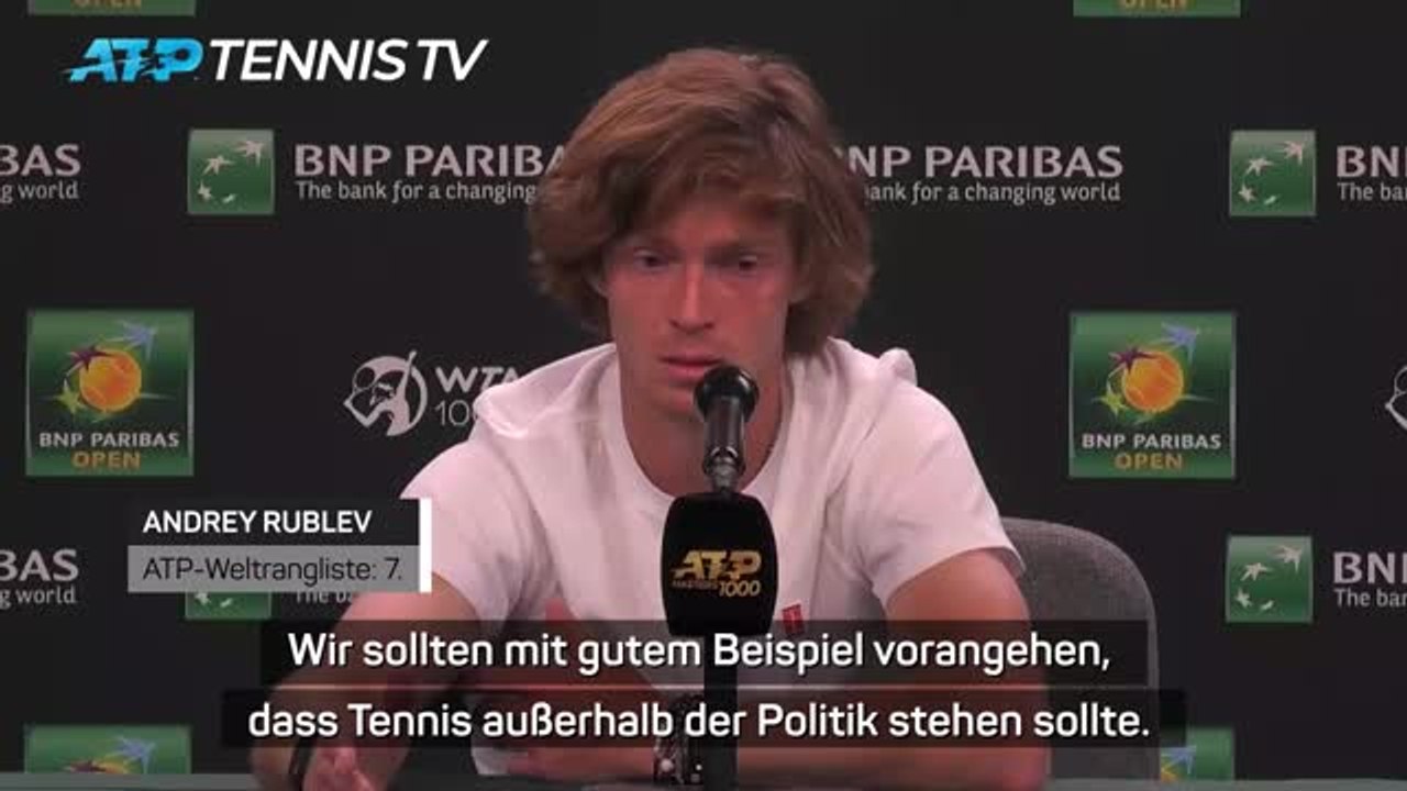 Rublev: "sport sollte sich aus politik raushalten"