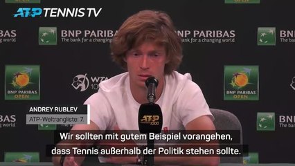 Rublev: "Sport sollte sich aus Politik raushalten"