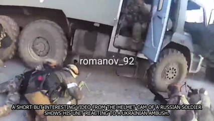  Ukraine War - Russian Soldiers Helmet Cam Captures His Unit Coming Under Ukrainian Ambush