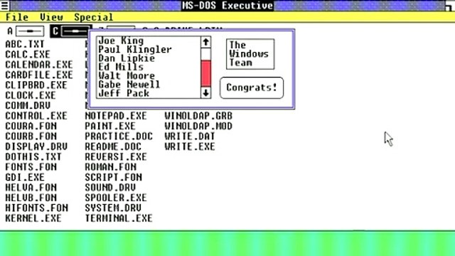 Un 'huevo de Pascua' en Windows 1.0