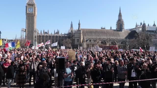 İngiltere'nin başkenti Londra'da Özgürlük Mitingi düzenlendi